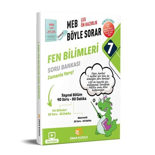 Sinan Kuzucu Yayınları 2025 7. SINIF Soru Bankası Fen Bilimleri