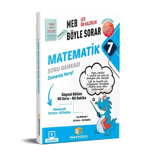 Sinan Kuzucu Yayınları 2025 7. SINIF Soru Bankası mATEMATİK