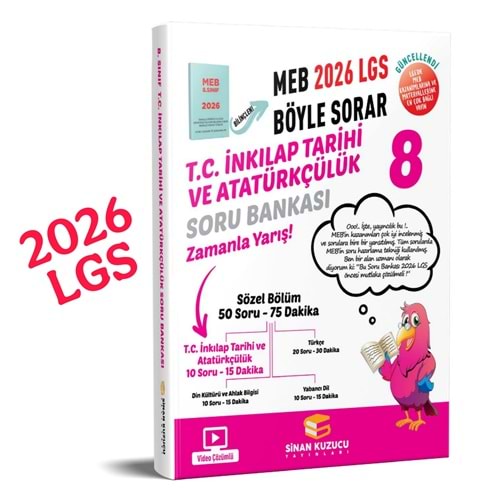 Sinan Kuzucu Yayınları 2026 LGS Soru Bankası İnkılap Tarihi