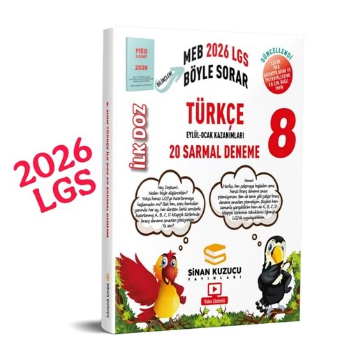 Sinan Kuzucu LGS 2026 Türkçe İlk Doz 20 Li Sarmal Deneme