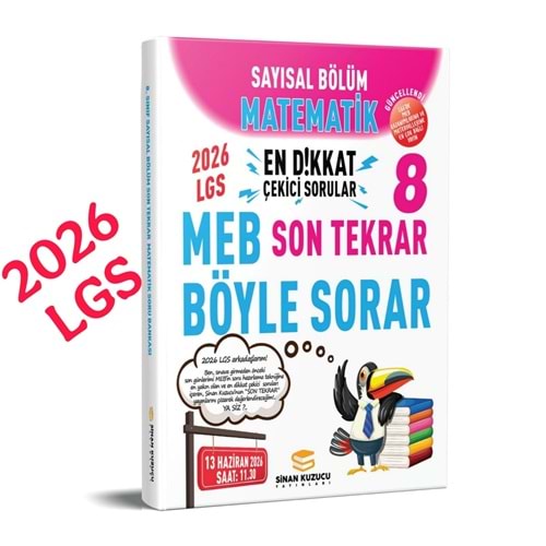 2026 LGS SON TEKRAR MATEMATİK SORU BANKASI SİNAN KUZUCU YAYINLARI