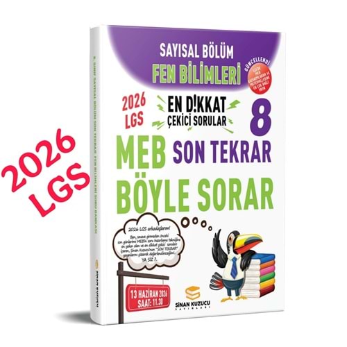 2026 LGS SON TEKRAR FEN BİLİMLERİ SORU BANKASI SİNAN KUZUCU YAYINLARI