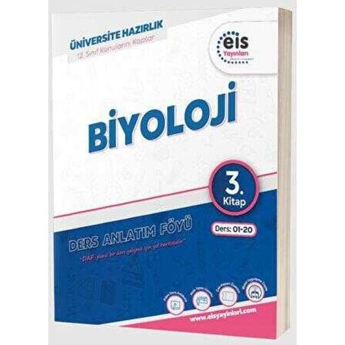 Eis Yayınları TYT AYT Biyoloji Ders Anlatım Föyü 3. Kitap