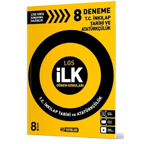 8.Sınıf LGS 1. Dönem T.C İnkılap Tarihi ve Atatürkçülük Deneme Hız Yayınları