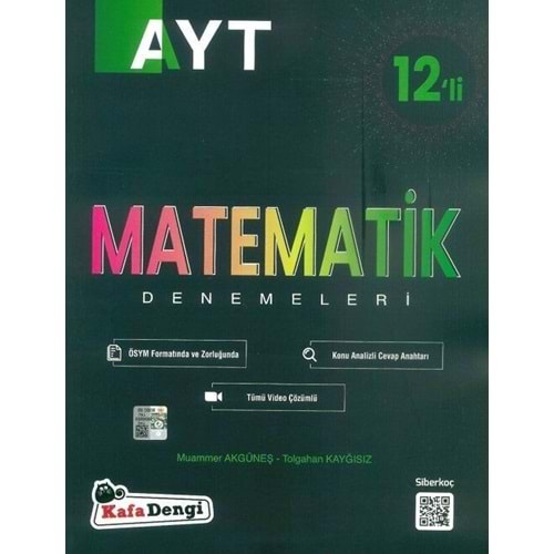 Kafadengi AYT Matematik Denemelri 12 li