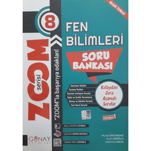 Günay Zoom 8. Sınıf LGS Fen Bilimleri Soru Bankası