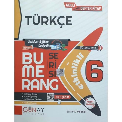 Günay Bumerang Türkçe 6. Sınıf nKonu Anlatımlı Soru Bankası