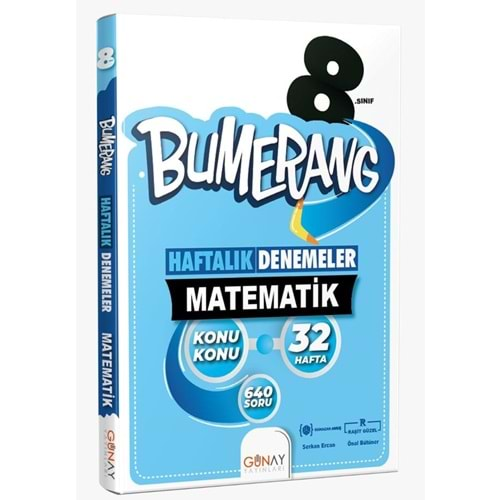 Günay Bumerang 8. Sınıf Matematik Konu Konu 32 Haftalık Denemeleri