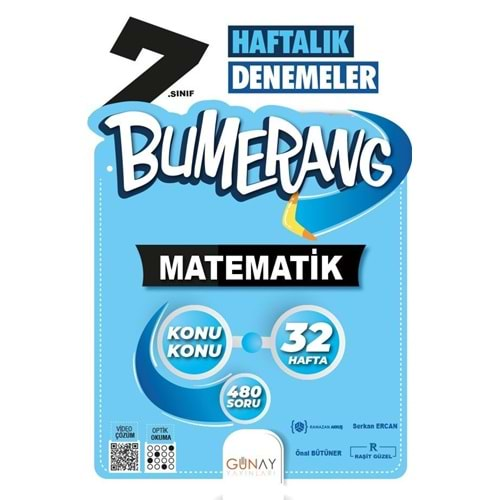 Günay Bumerang 7. Sınıf Matematik Haftalık Denemeler