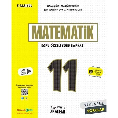 Üçgen Akademi 11. Sınıf Matematik Konu Özetli Soru Bankası