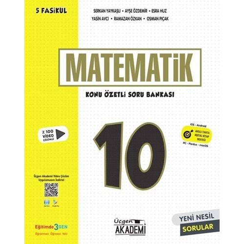 Üçgen Akademi 10. Sınıf Matematik Konu Özetli Soru Bankası