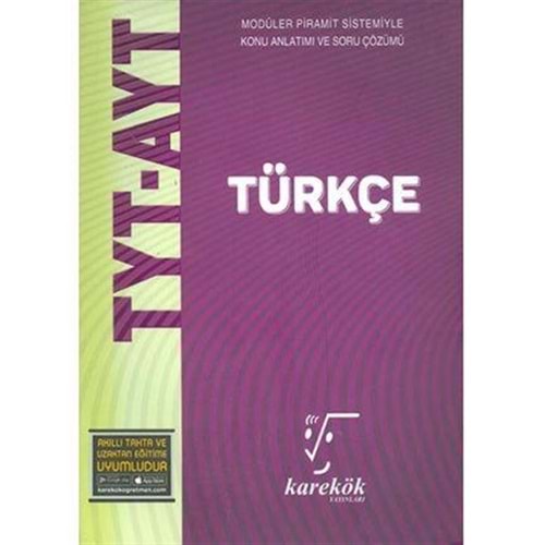 Karekök TYT-AYT Türkçe Modüler Piramit Sistem Konu Anlatımlı Soru Bankası