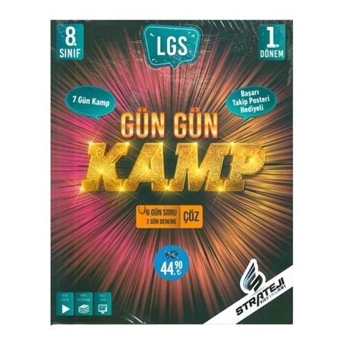 Strateji 8. Sınıf LGS 1. Dönem Gün Gün Kamp Tekrar Kitabı