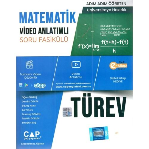 Çap Video Çözümlü Türev Konu Anlatımlı Soru Bankası 2023