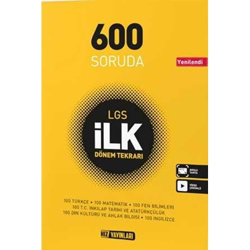 Hız LGS 1. Dönem İlk 600 Soruda Tekrar