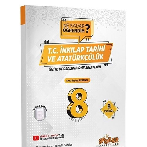 Spoiler 8. Sınıf TC İnkılap Tarihi ve Atatürk Soru Bankası