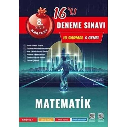 Nartest Yayınevi 8. Sınıf Matematik 16` lı Deneme Sınavı