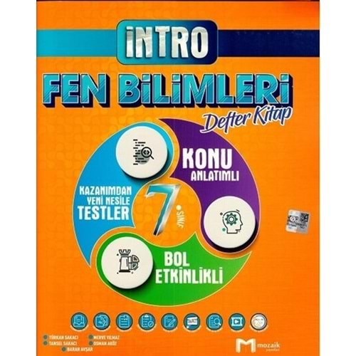 Mozaik İntro 7. Sınıf Fen Bilimleri Defter Kitap