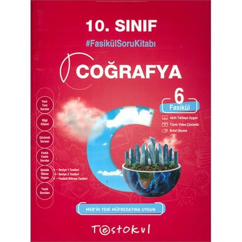 Testokul 10. Snf. Fasikül Soru Kitabı / Coğrafya (6 Fasikül)