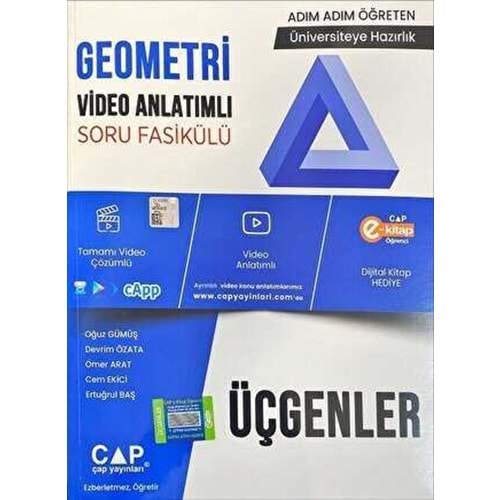 Çap Yayınları Üniversite Hazırlık Geometri Video Anlatımlı Soru Fasikülü - Üçgenler