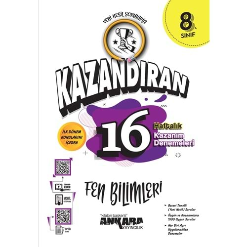 LGS Kazandıran 8.Sınıf 1.Dönem Fen Bilimleri 16 Deneme