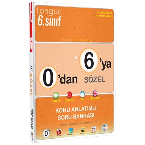 Tonguç 0 dan 6 ya Sözel Konu anlatımlı Soru Bankası