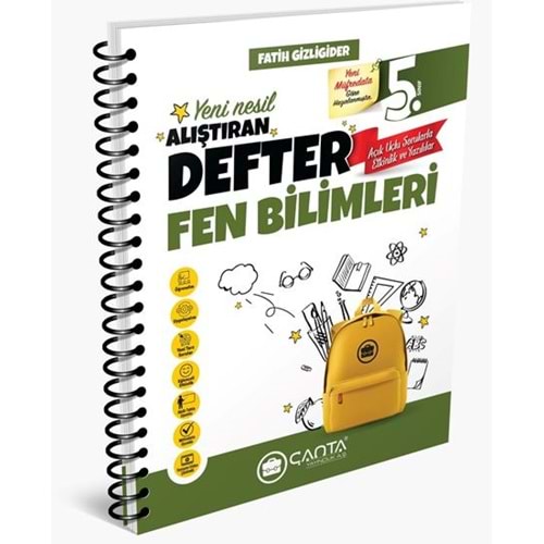 Çanta Yayınları 5. Sınıf Fen Bilimleri Okula Yardımcı Alıştıran Defter