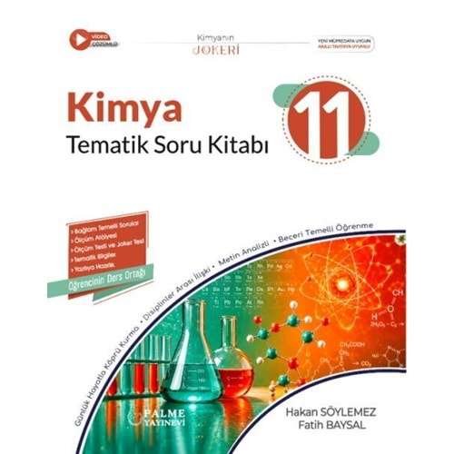 11. Sınıf kimya Joker Tematik Soru Kitabı Palme Yayınları