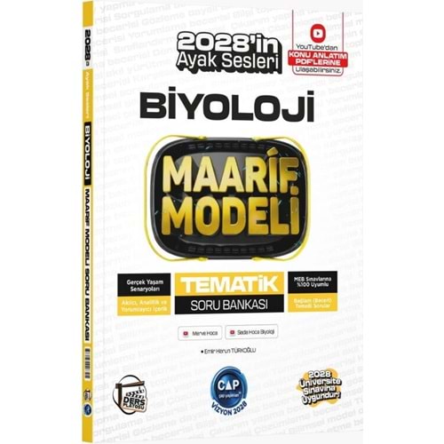 Çap Yayınları Üniversiteye Hazırlık Biyoloji Ders Platosu Maarif Modeli Tematik Soru Bankası