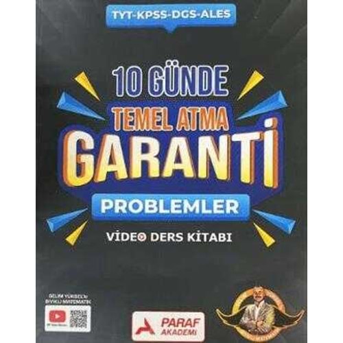 Paraf Yayınları TYT Problemler Z Takımı 10 Günde Temel Atma Garanti Video Ders Kitabı