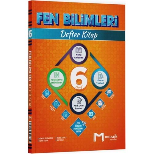 Mozaik Yayınları 6. Sınıf Fen Bilimleri Defter Kitap