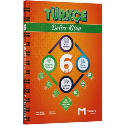 Mozaik Yayınları 6. Sınıf Türkçe Defter Kitap