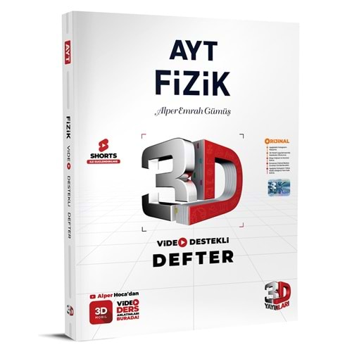 3D Ayt Fizik Defteri Defteri