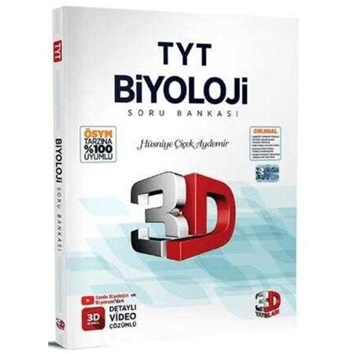 2026 TYT 3D Biyoloji Tamamı Video Çözümlü Soru Bankası 3D Yayınlar