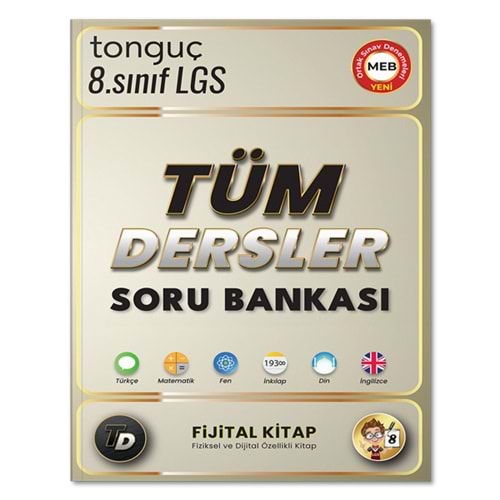 Tonguç 8. Sınıf Tüm Dersler Soru Bankası Fijital Kitap