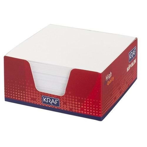 Kraf Küp Blok Beyaz 9X9cm 116G