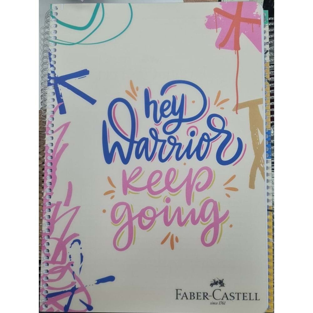 Faber Castell Grafiti PP Kapak Spiralli 80 Yp A/4 Kareli Defter