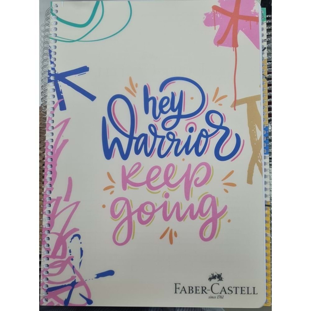 Faber Castell Grafiti PP Kapak Spiralli 100 Yp A/4 Kareli Defter
