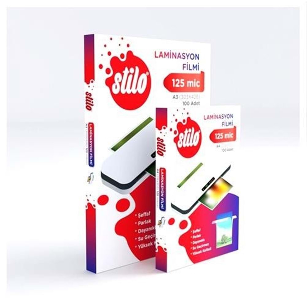 Stilo A/5 154mmX216mm Laminasyon 125 mic.