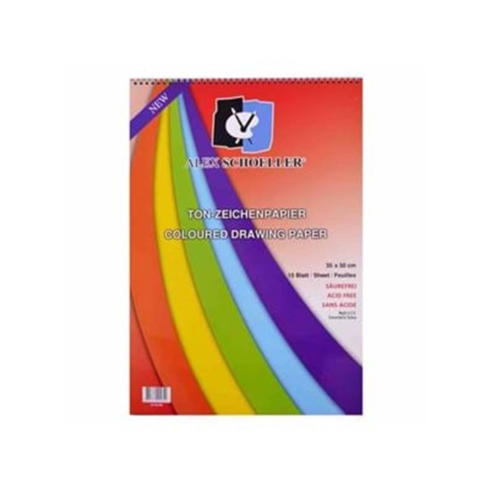 Alex 35x50 Fon Kartonlu Defter Spiralli 15'li 160 Gr
