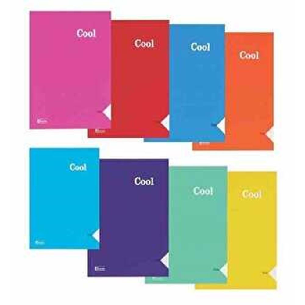 Cool Çizgili A4 60 Yaprak Plastik Kapak Dikişli Defter Keskin Color