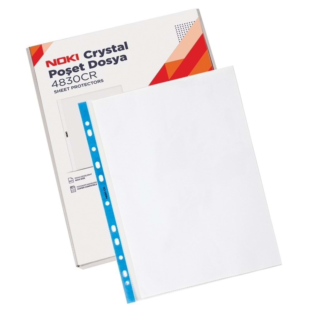 Noki 4830cr Crystal A/4 Poşet Dosya 100 lü Paket
