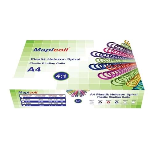 MAPİ PLASTİK HELEZON SPR.4:1 10 MM ŞEFFAF 100 LÜ