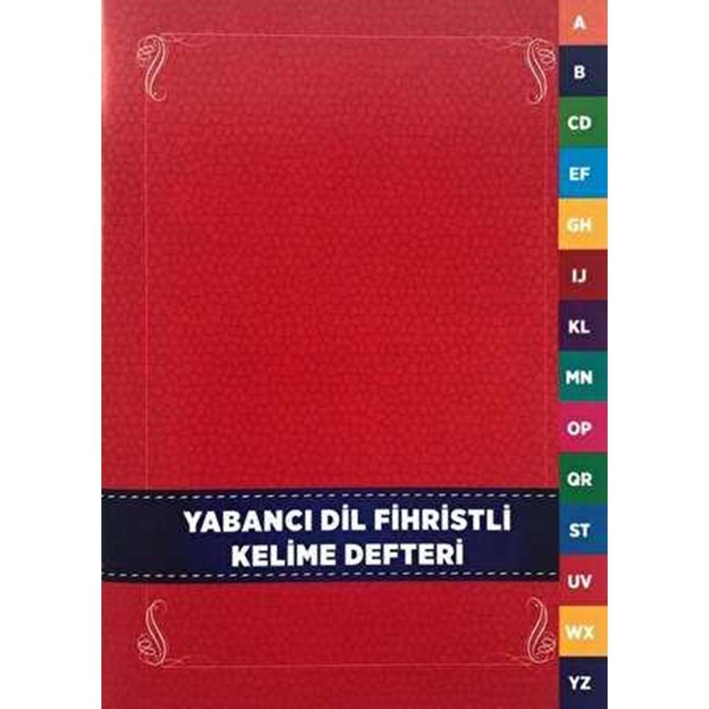 Yabancı Dil Fihristli Kelime Defteri Karatay Yayınları