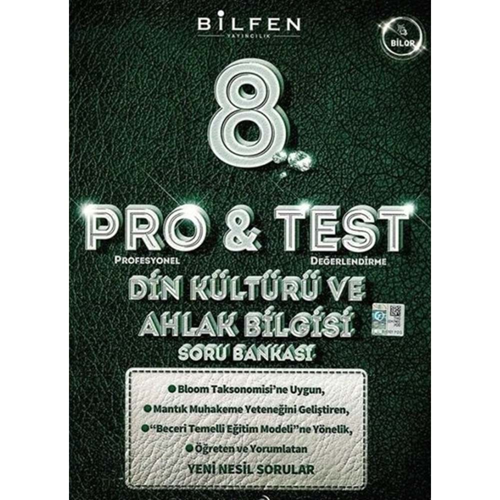 BİLFEN 8. SINIF PRO&TEST DİN KÜLTÜRÜ VE AHLAK BİLGİSİ SORU BANKASI