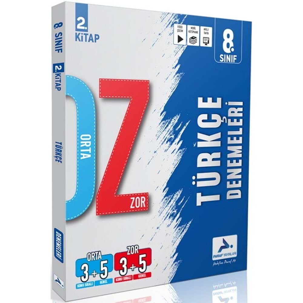 Paraf Yayınları 8. Sınıf Türkçe Orta Zor Branş Deneme