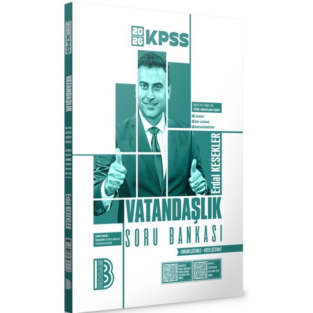 Benim Hocam Yayınları 2026 KPSS Vatandaşlık Tamamı Video Çözümlü Soru Bankası
