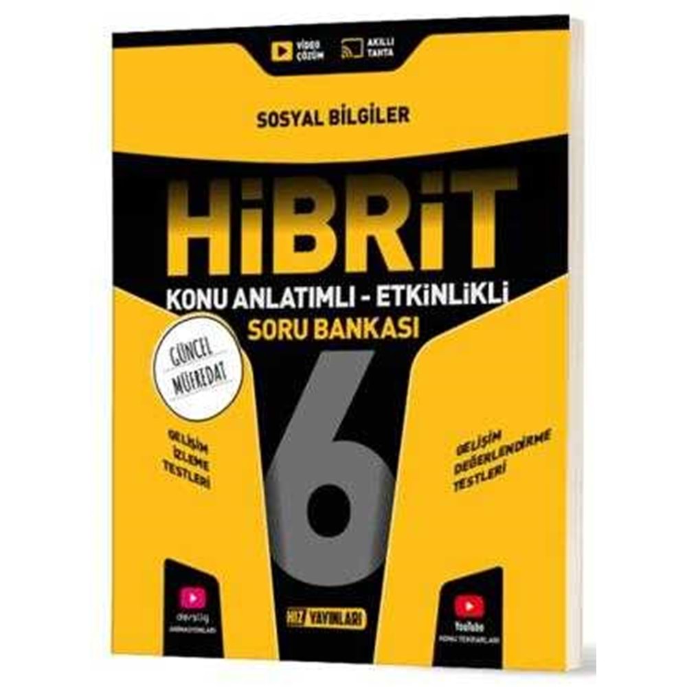 Hız Yayınları 6. Sınıf Hibrit Sosyal Bilgiler Soru Bankası