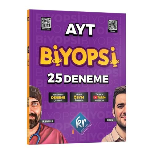 Dr. Biyoloji & Biosem AYT Biyopsi 25 Biyoloji Deneme KR Akademi Yayınları