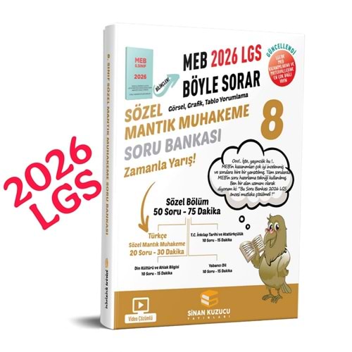 Sinan Kuzucu 8. Sınıf Sözel Mantık Muhakeme Soru banksı